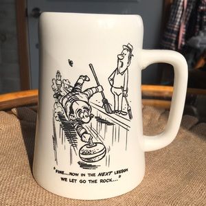 Vintage Curling Capers ceramic stein